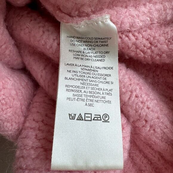 Free People Bradley Textured Cropped Pullover Sweater Bubblegum Pink Size Small - Picture 7 of 8